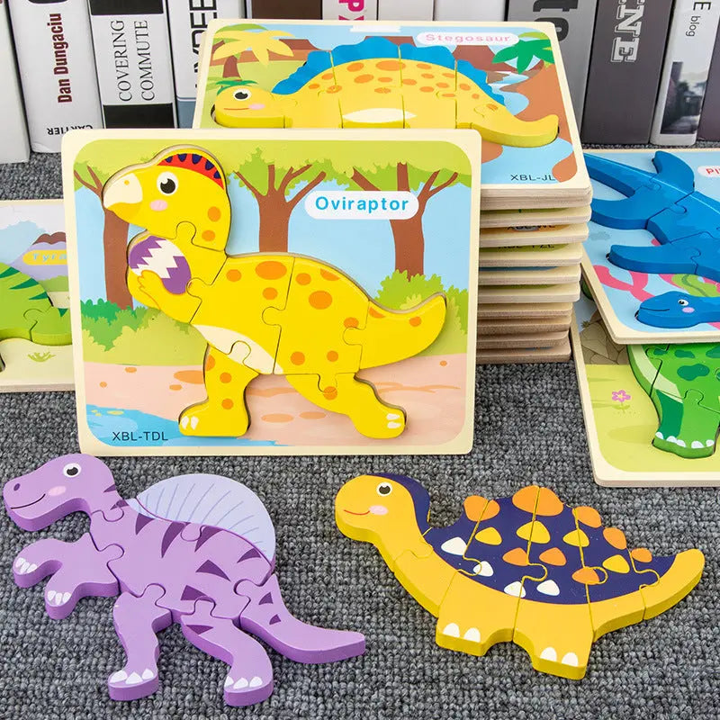 Dinosaur 3D Puzzle Set - Seaside-Montessori