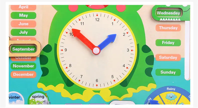 Multi-Function Calendar Clock - Seaside-Montessori