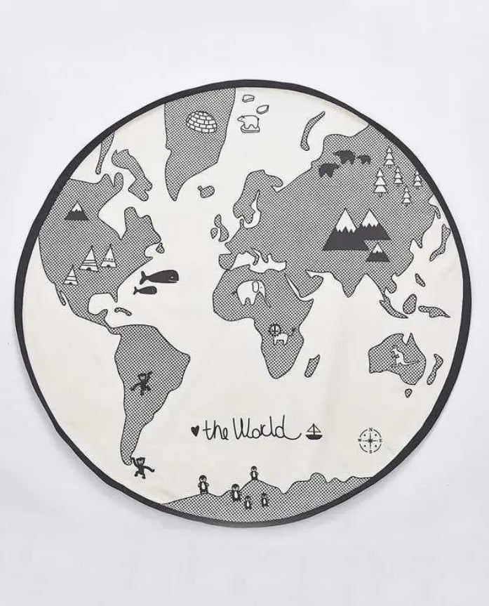 World Map Play Mats Seaside-Montessori