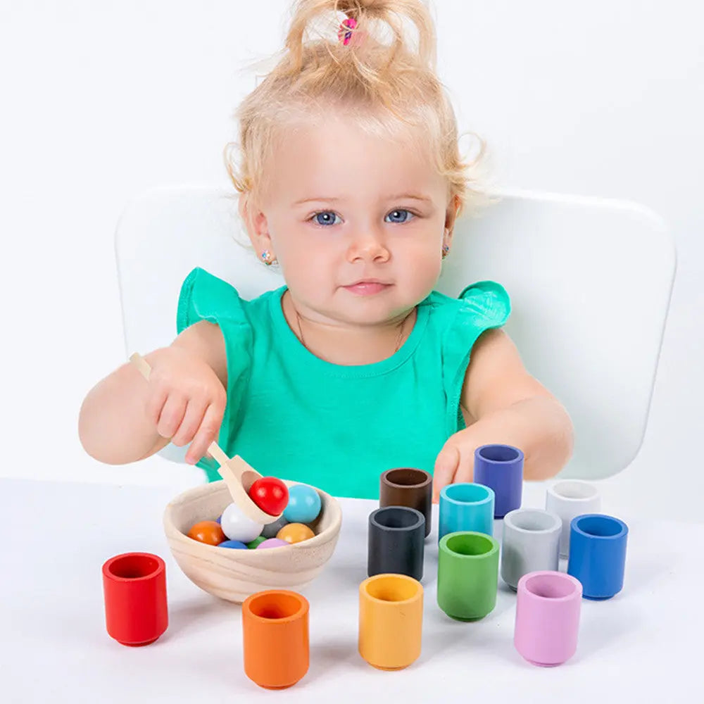 Color-Classification Balls and Cups - Seaside-Montessori