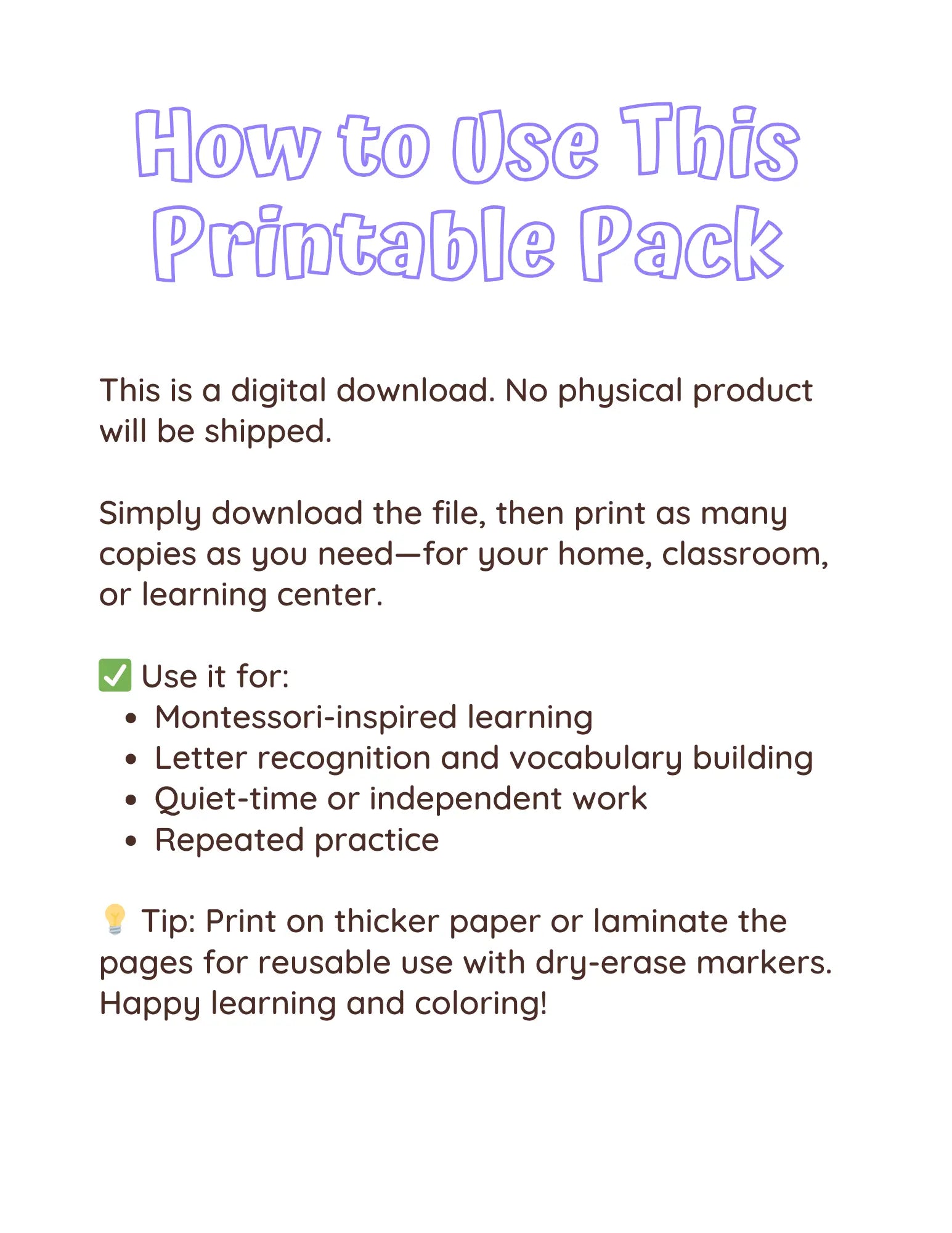 Color the Alphabet: A Montessori Letter Printable Pack Seaside-Montessori