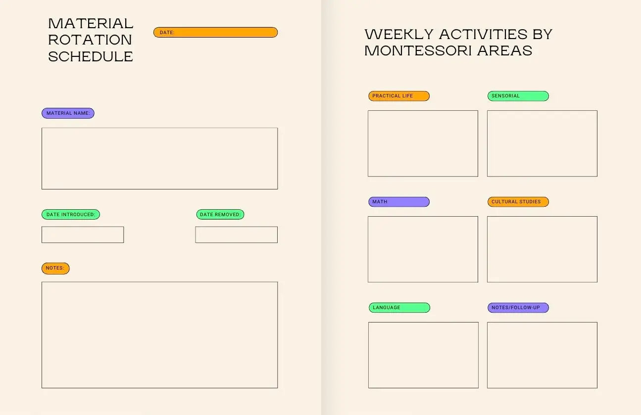 Montessori Lesson Planner – Printable - Seaside-Montessori