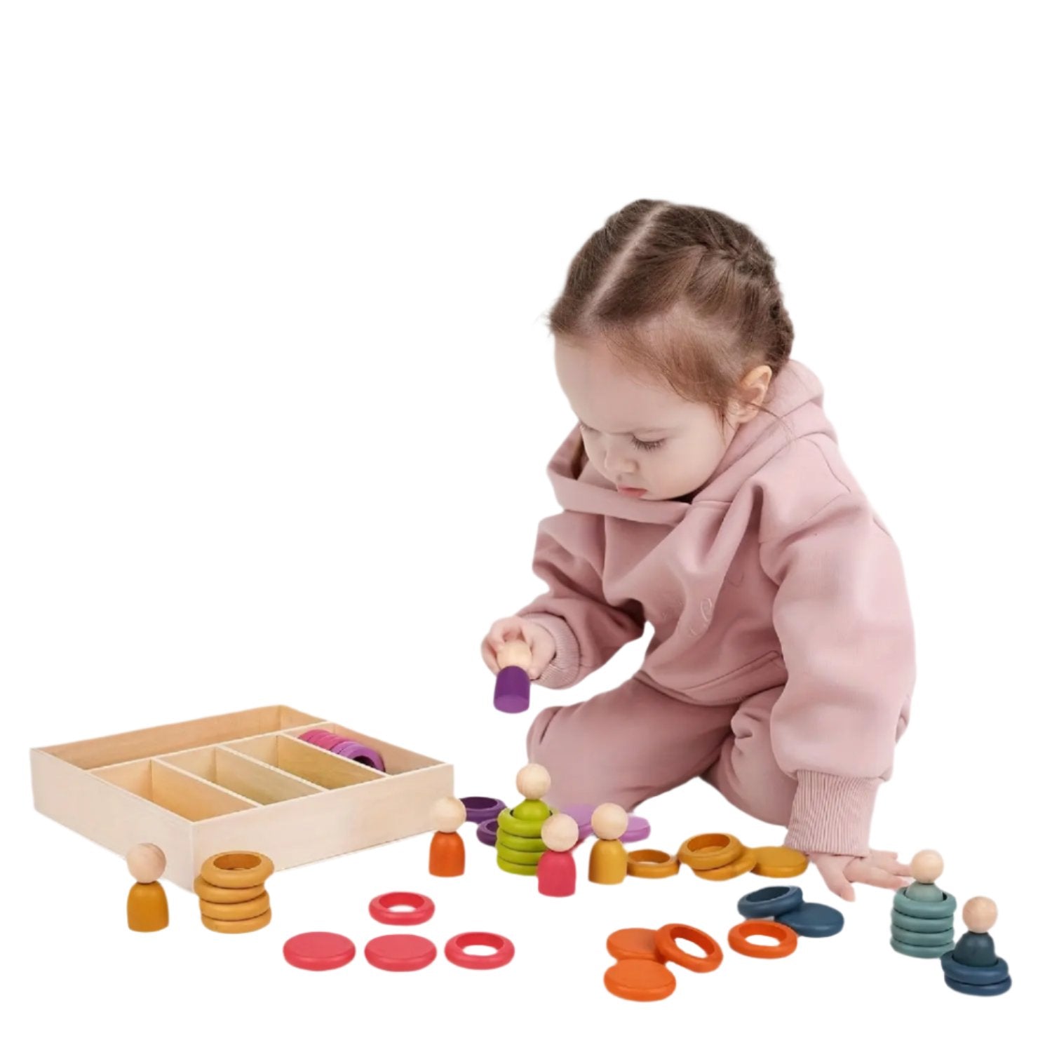 Wooden Color Stacking Toy Seaside-Montessori