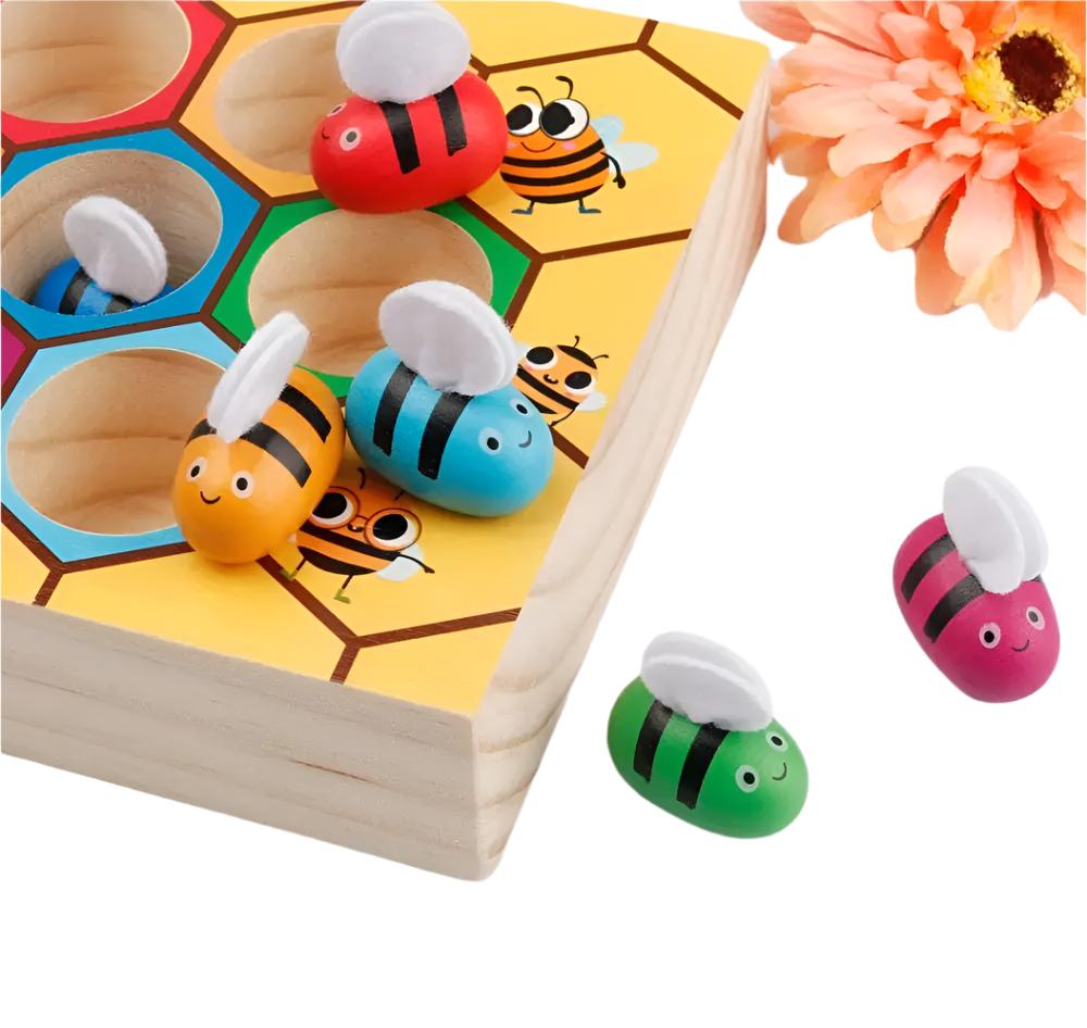 Montessori Montessori Early Education Teaching Aids Clip Bee Beads Hand-Eye Coordination Exercise Brain Development Educational Toys Seaside-Montessori