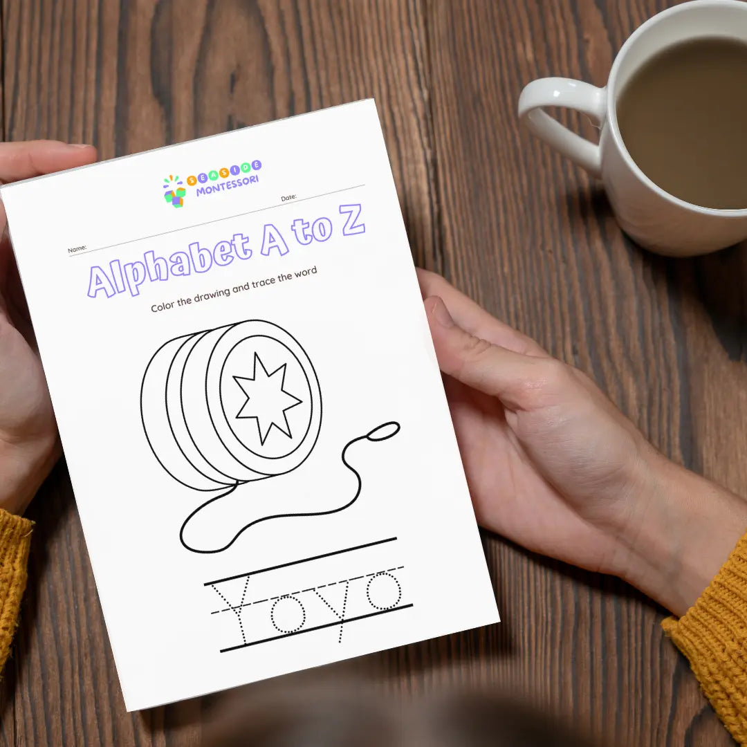Color the Alphabet: A Montessori Letter Printable Pack Seaside-Montessori