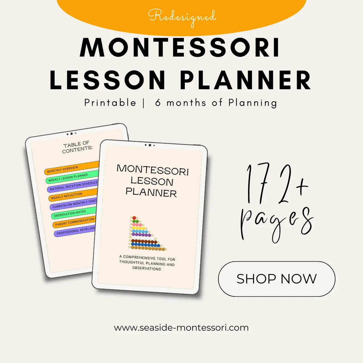 Montessori Lesson Planner – Printable Seaside-Montessori