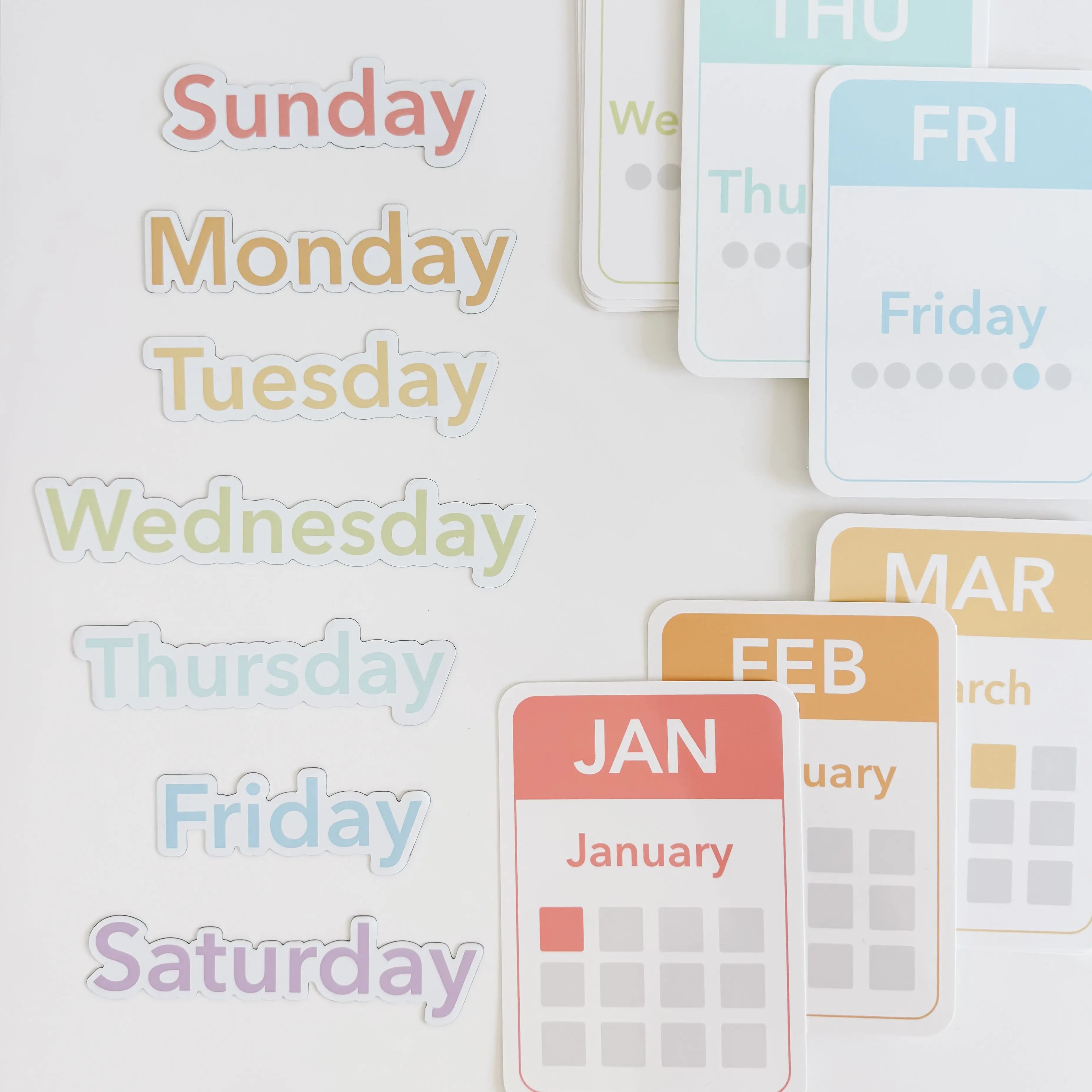 Days, Months, Seasons Flashcards and Magnets GoodnightFox