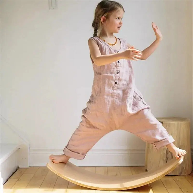 Wooden Wobble Balance Board - Seaside-Montessori