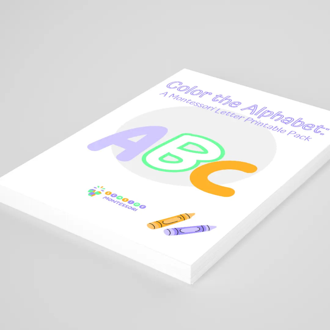 Color the Alphabet: A Montessori Letter Printable Pack Seaside-Montessori