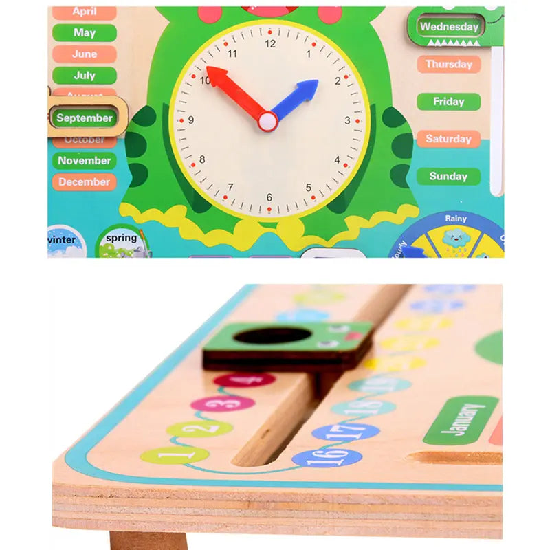 Multi-Function Calendar Clock - Seaside-Montessori