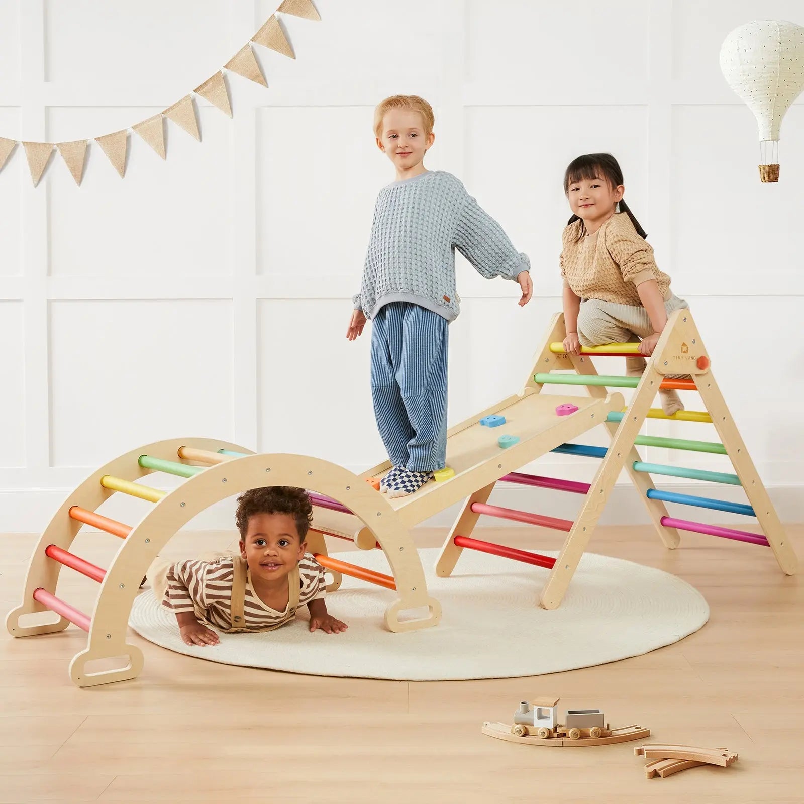 Tiny Land® 7-in-1 Rainbow Climbing Set Tiny Land INC