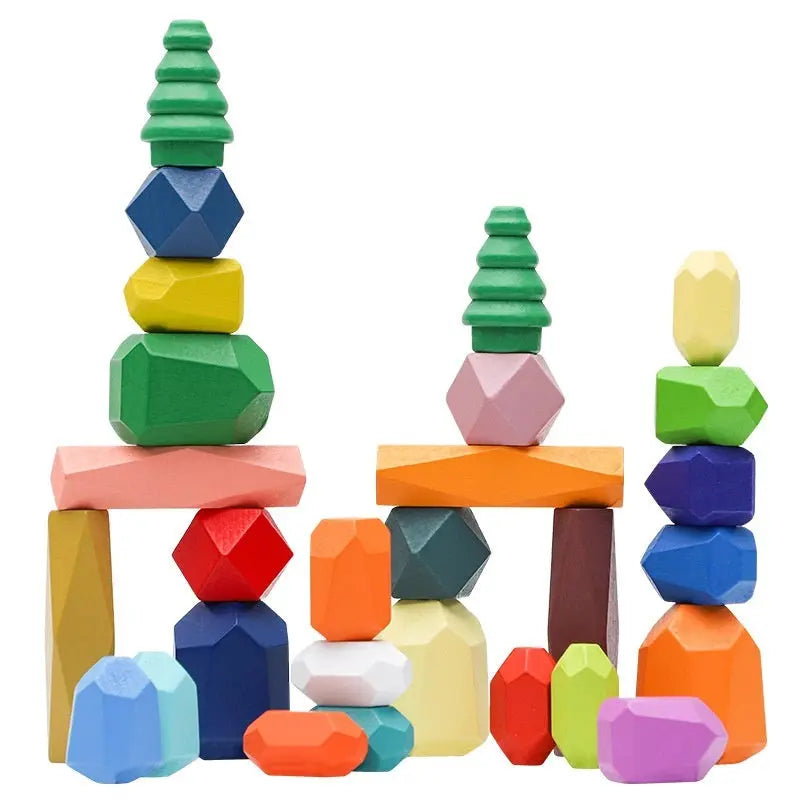 Stone Balance Blocks - Seaside-Montessori