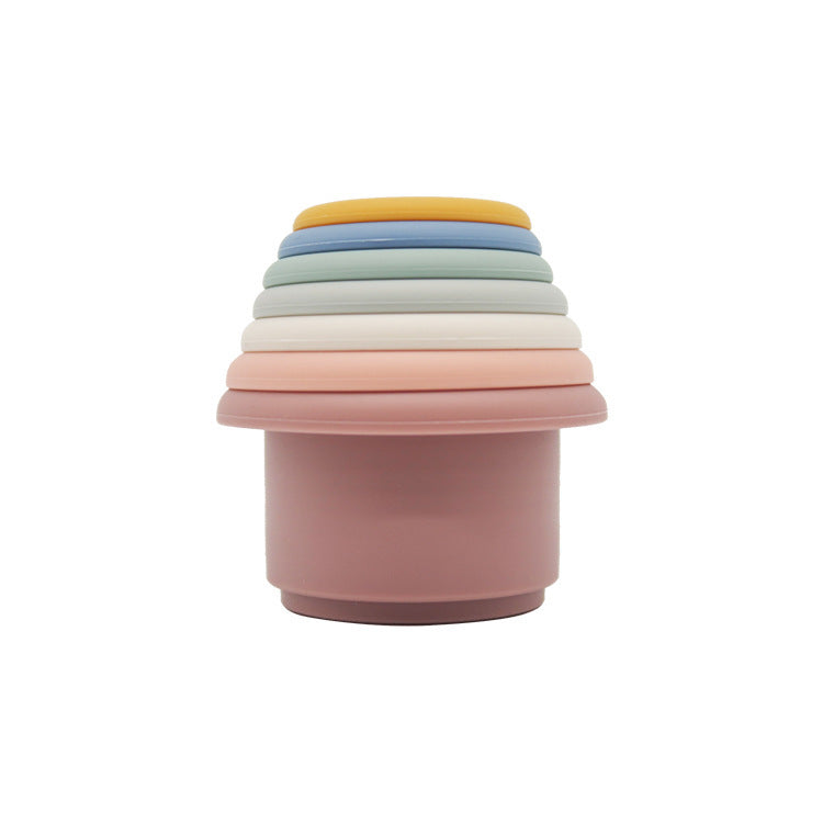 Silicone Stacking Cups Seaside-Montessori