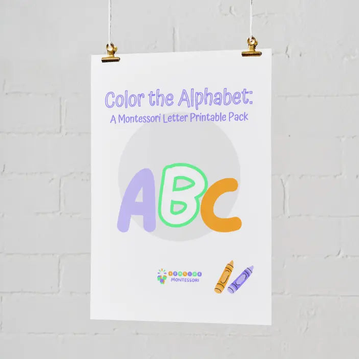 Color the Alphabet: A Montessori Letter Printable Pack Seaside-Montessori