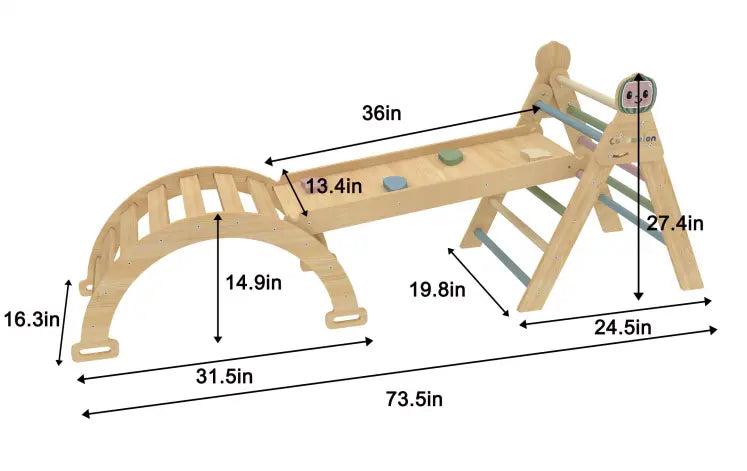 Hazel Cocomelon | Pikler Traingle, Slide & Rocker Set Avenlur.com