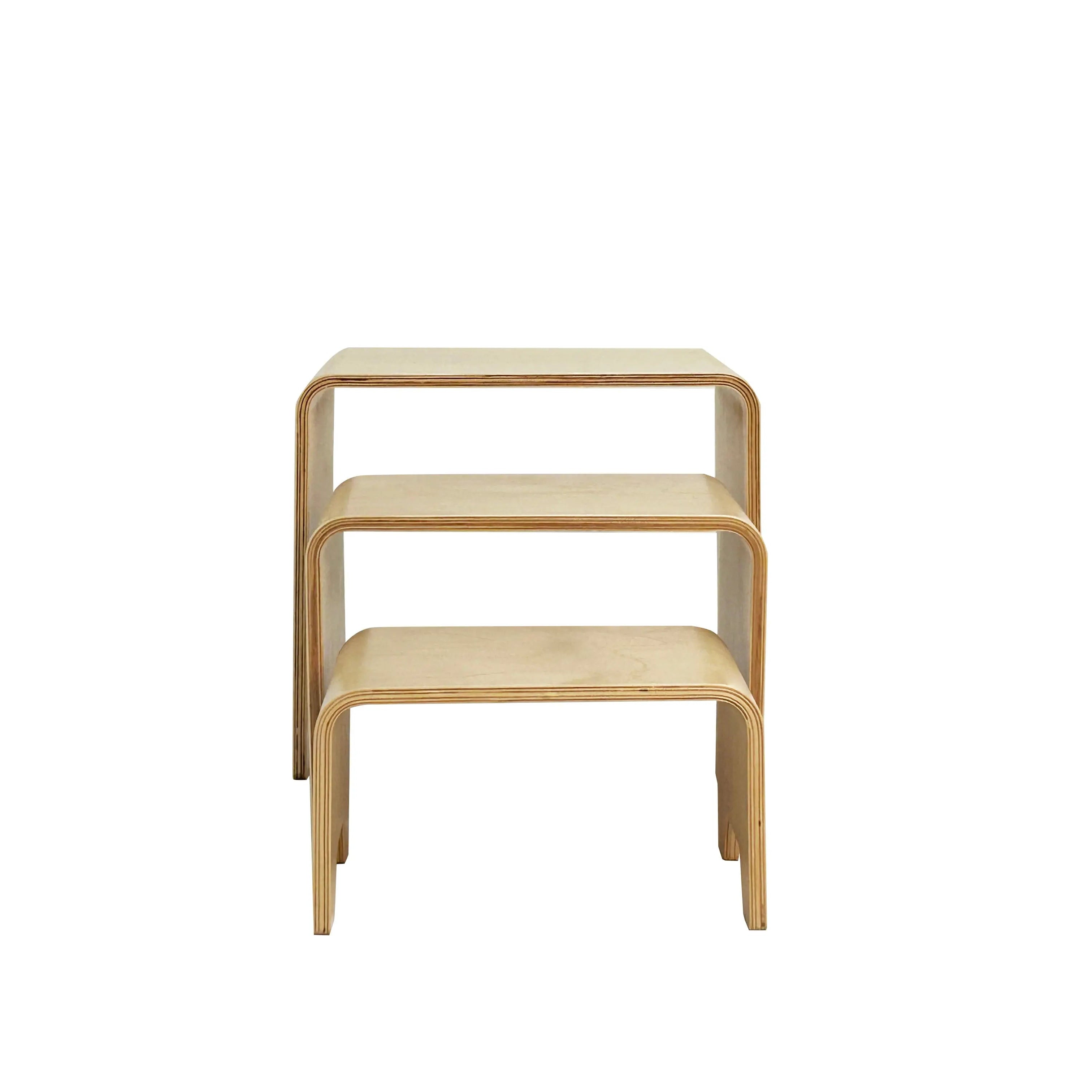 Damoch Stackable Wooden Kids Stool 3 Pieces Set Seaside-Montessori