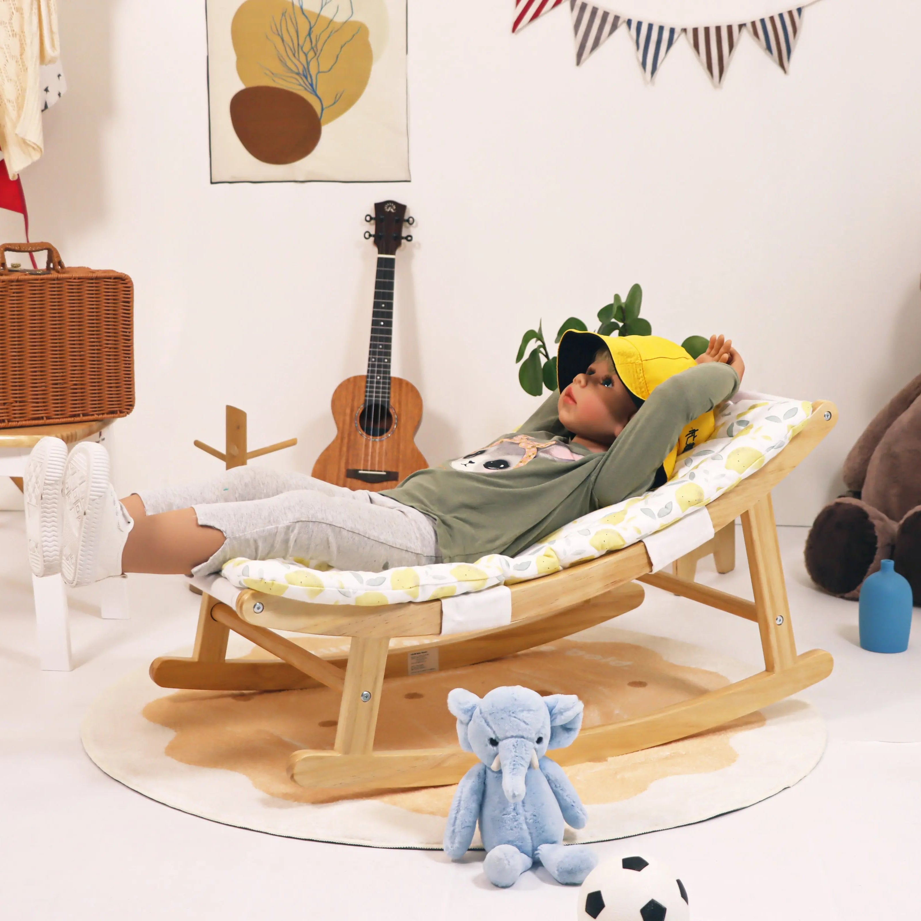 Damoch Wooden Baby Bouncer Seaside-Montessori