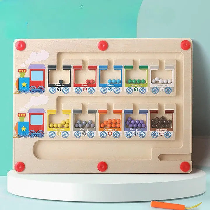 Educational Wooden Magnetic Maze - Seaside-Montessori