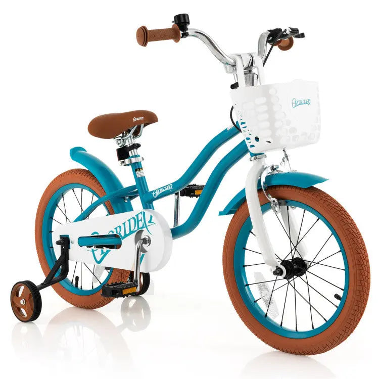 Kids Bike with Training Wheels – Adjustable, Safe & Stylish Seaside-Montessori