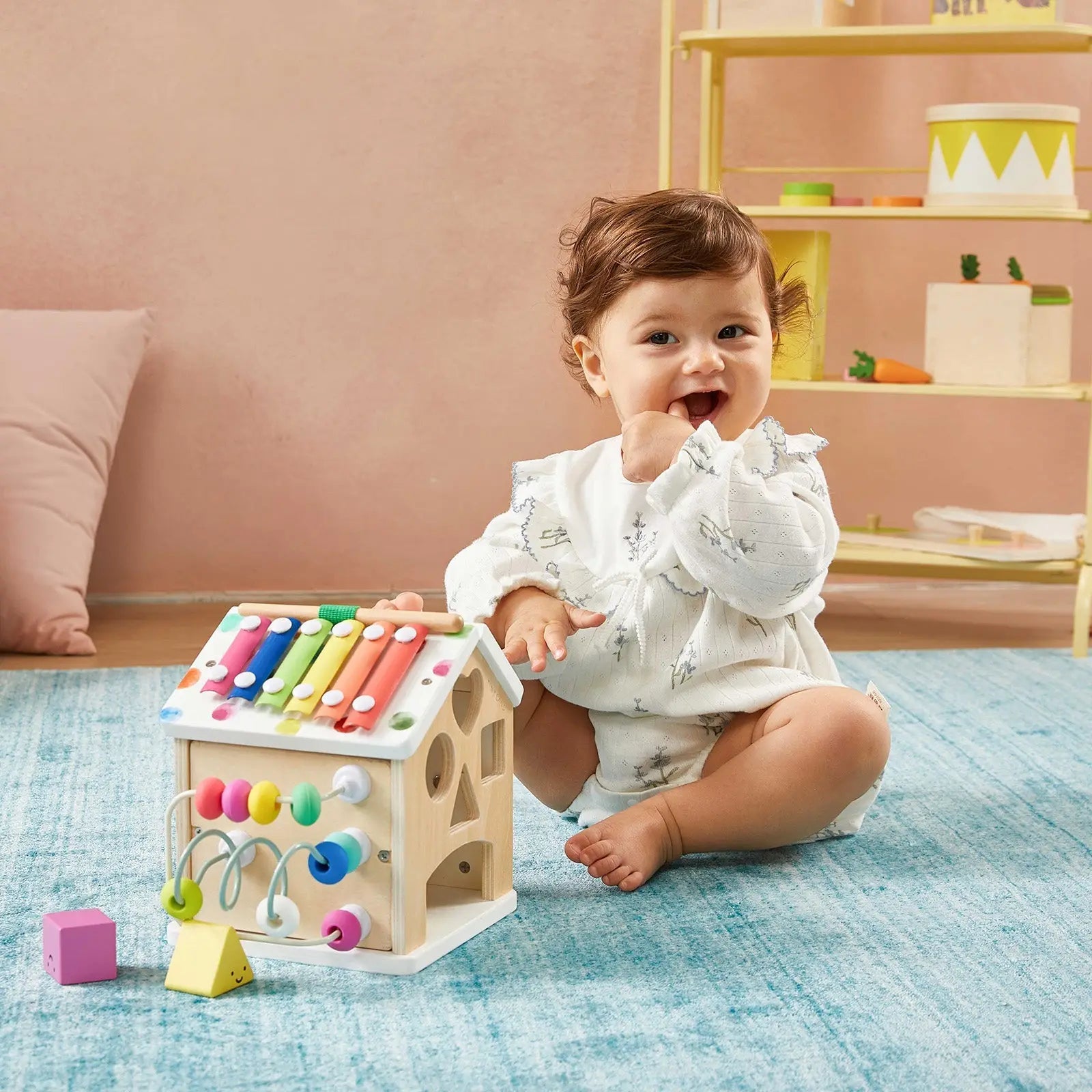 Montessori Activity Cube - Cottage Rainbow - Seaside-Montessori