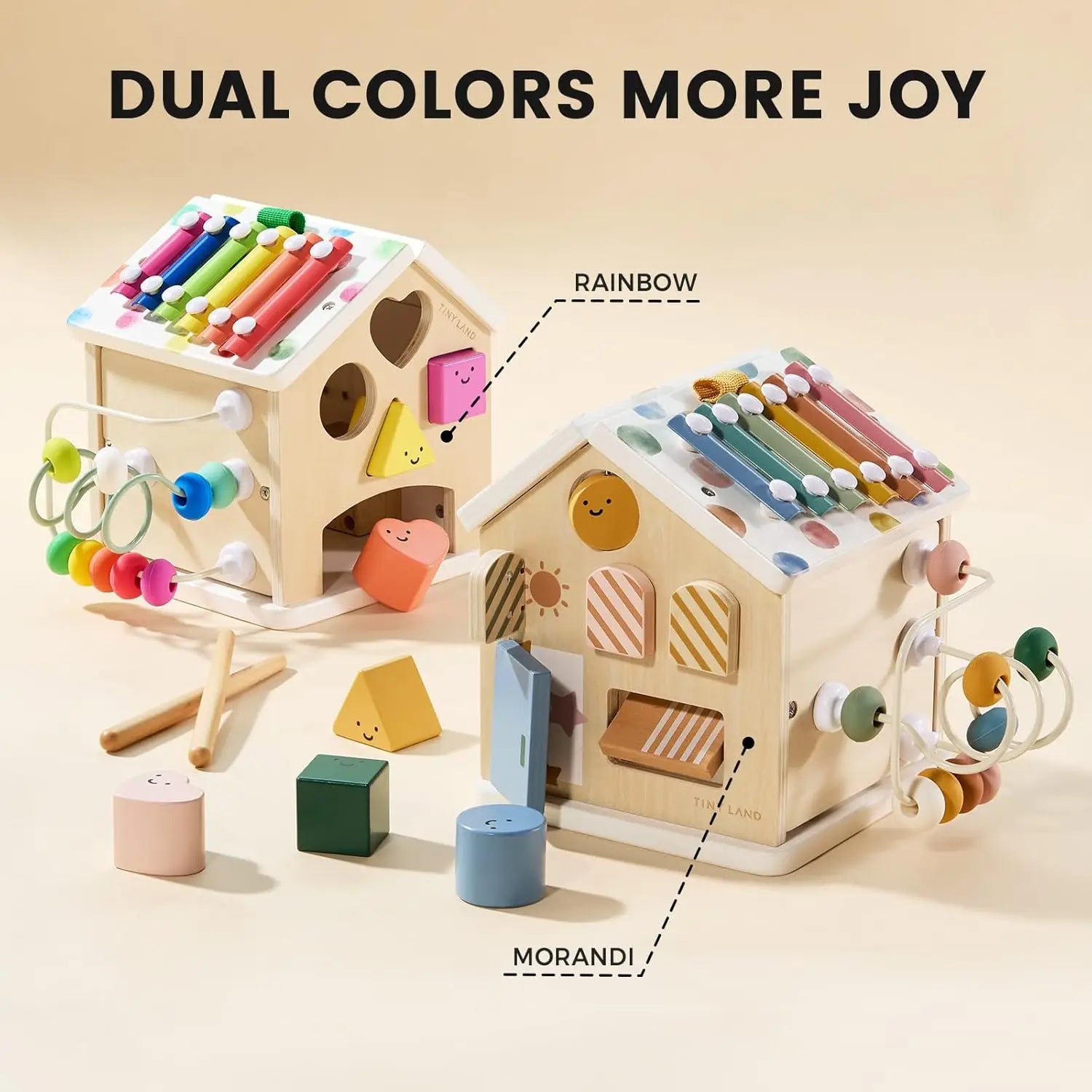 Montessori Activity Cube - Cottage Rainbow - Seaside-Montessori