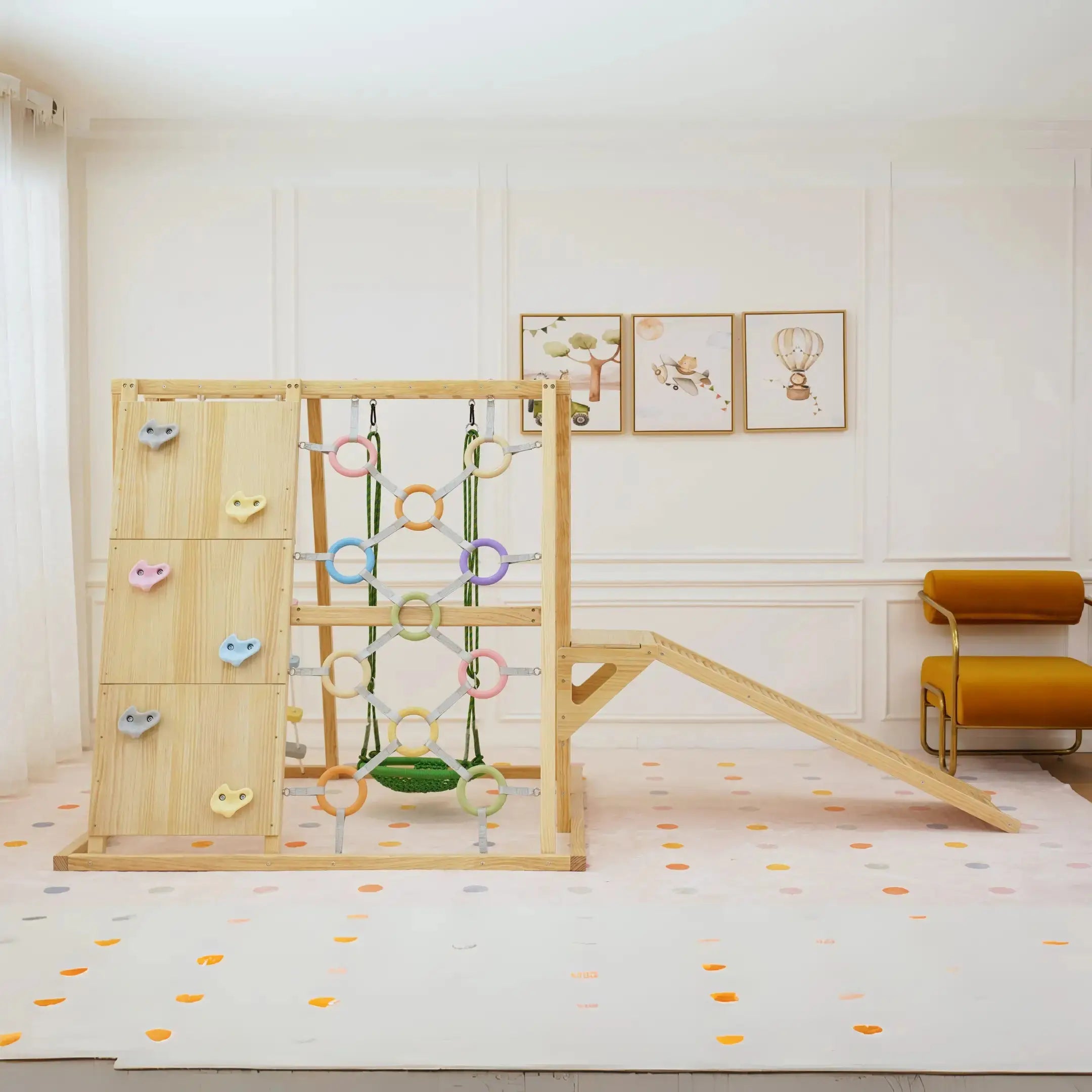Montessori Climbing Gym – Indoor Sensory Playset for Toddlers - Seaside-Montessori