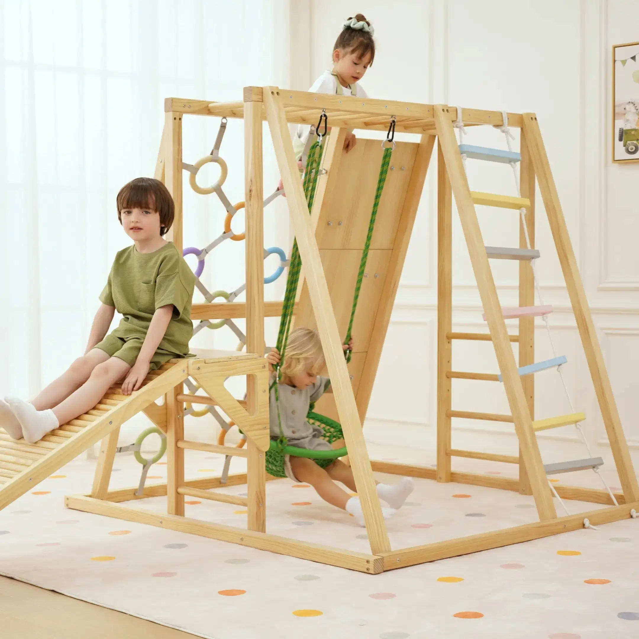 Montessori Climbing Gym – Indoor Sensory Playset for Toddlers - Seaside-Montessori