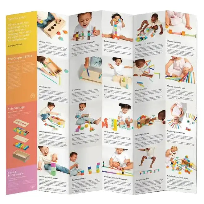 Montessori Wooden Block Set — 70 Pieces for Toddlers Lovevery