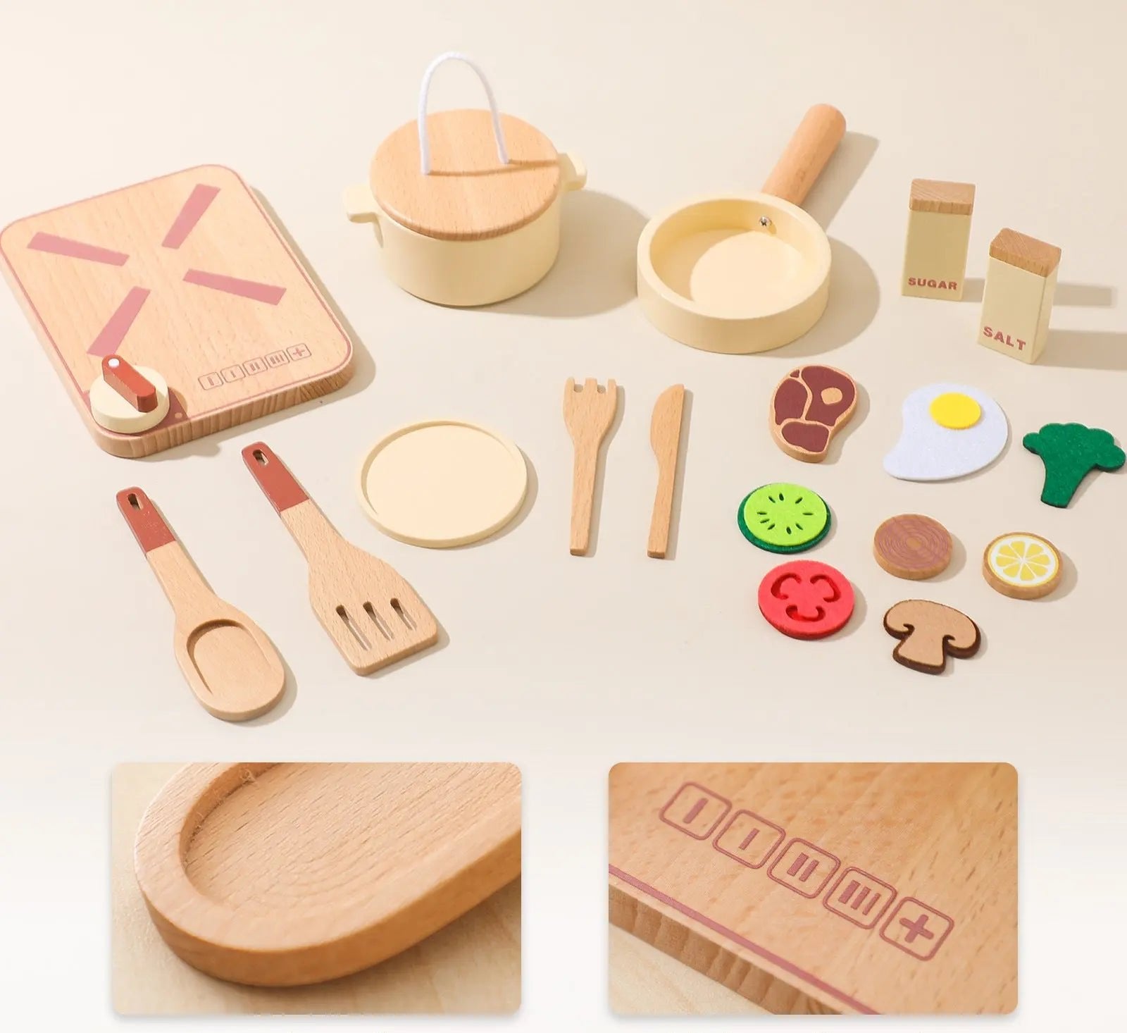 Montessori Wooden Cooking Toy USAdrop