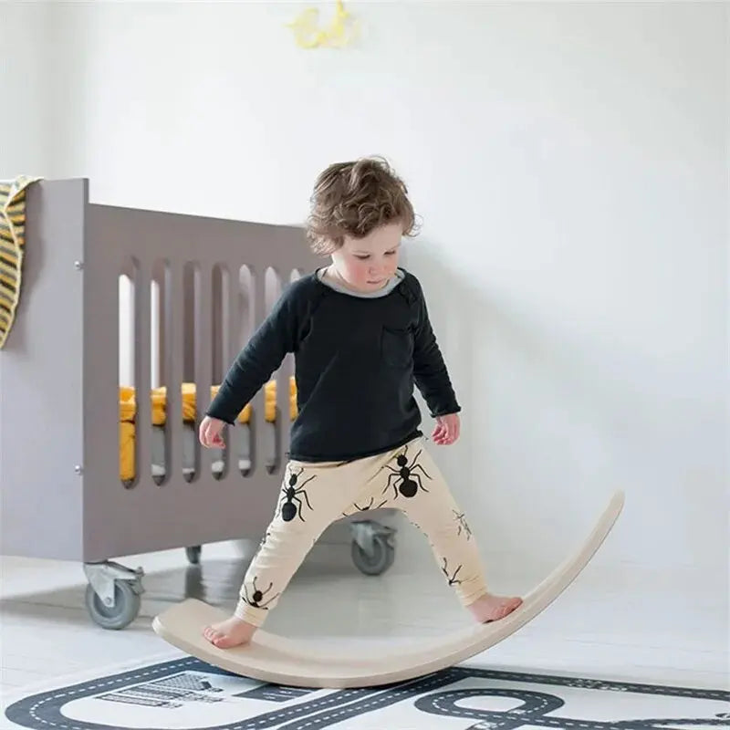 Wooden Wobble Balance Board - Seaside-Montessori