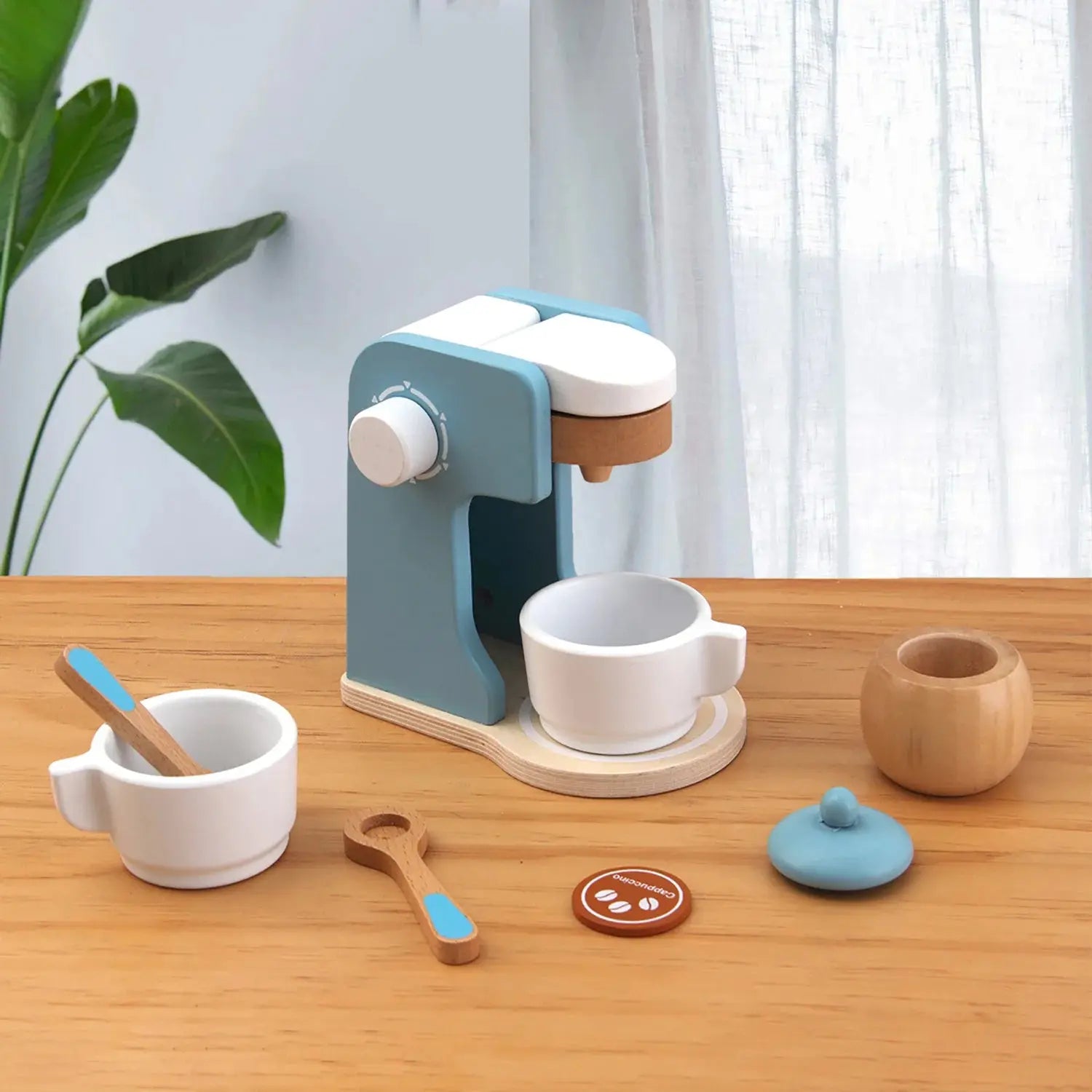 Wooden Coffee Machine Set Seaside-Montessori