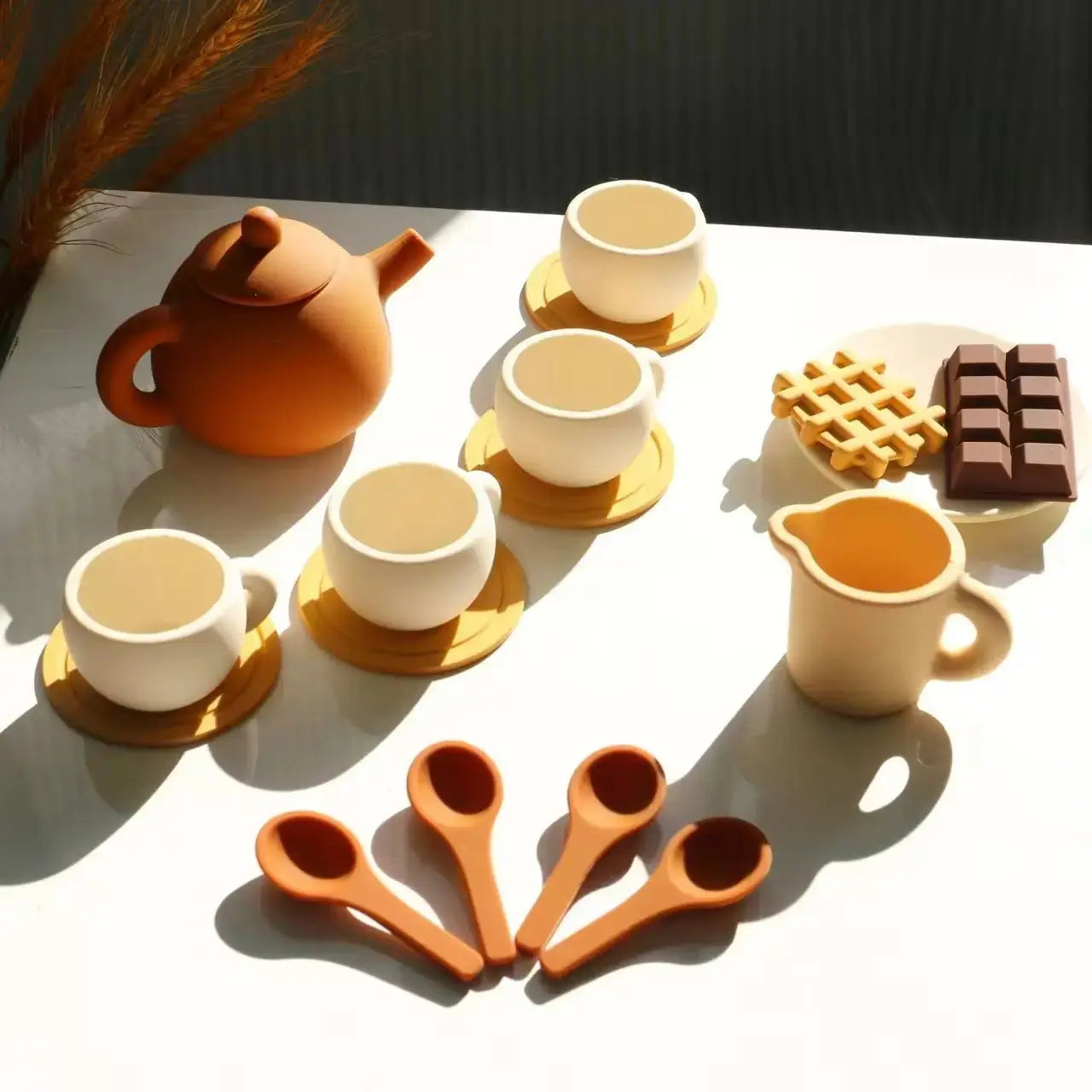 Silicone Tea Set Toy Seaside-Montessori