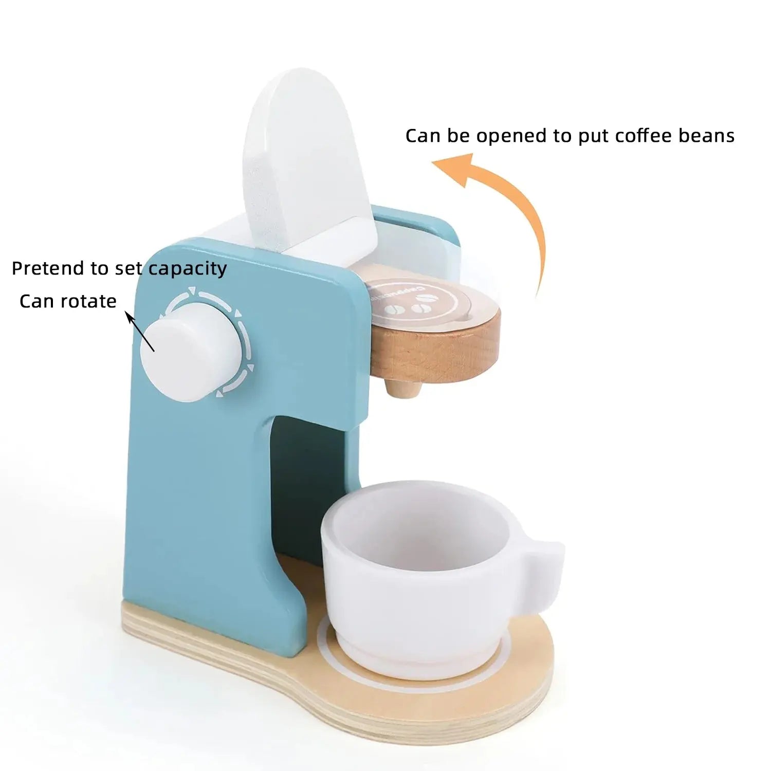 Wooden Coffee Machine Set Seaside-Montessori