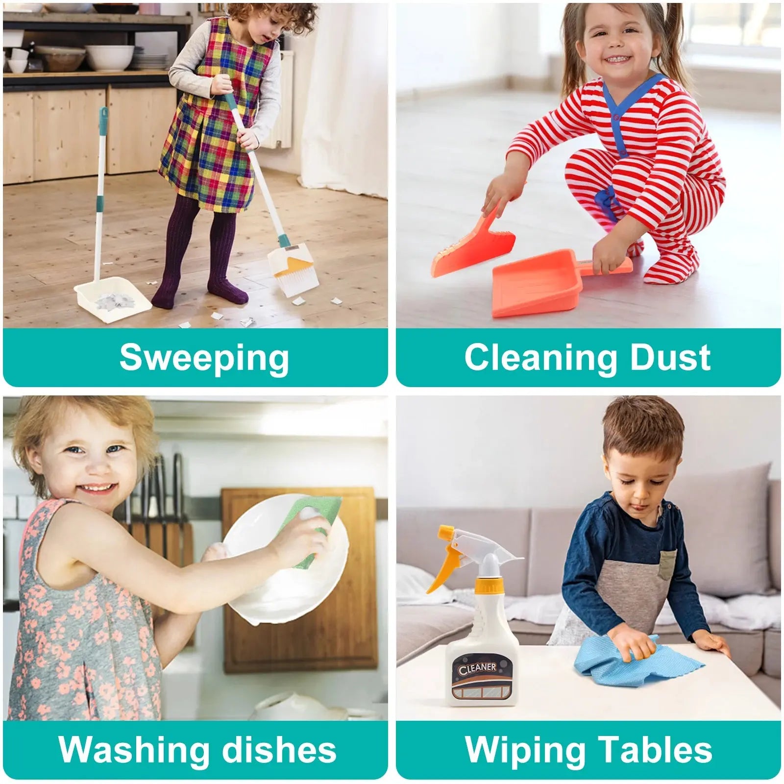 Kids Cleaning Set Seaside-Montessori