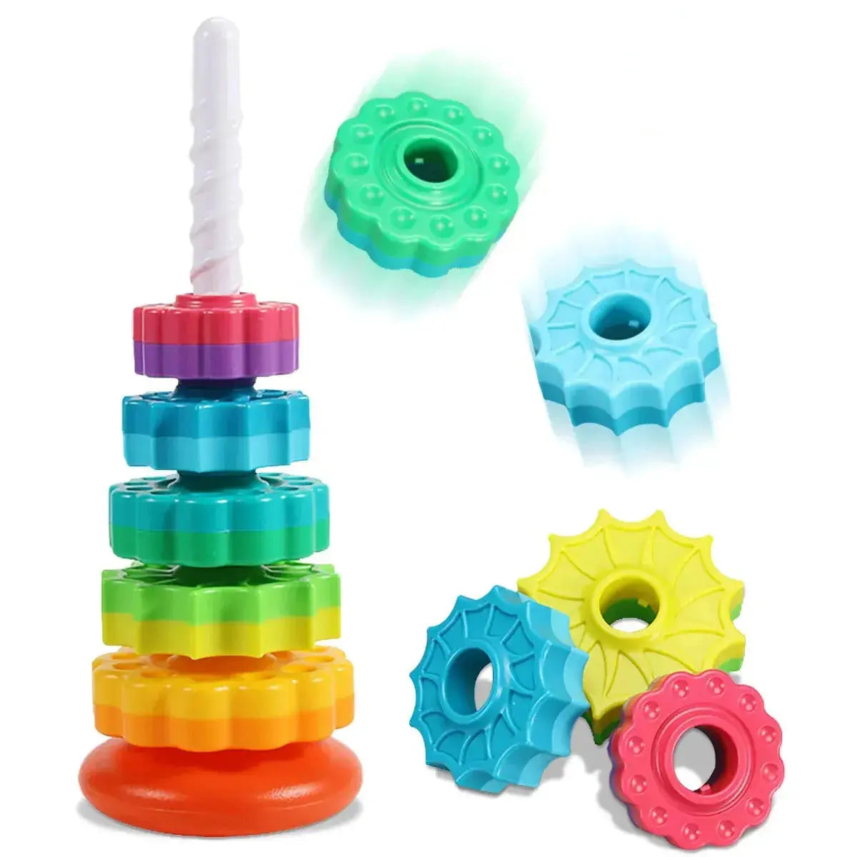 Montessori Rotating Rainbow Tower Seaside-Montessori