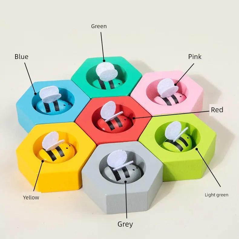 Montessori Montessori Early Education Teaching Aids Clip Bee Beads Hand-Eye Coordination Exercise Brain Development Educational Toys Seaside-Montessori