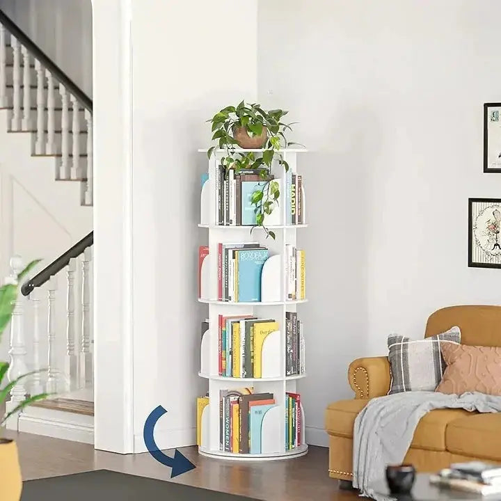 Rotating Bookcase Tower Seaside-Montessori