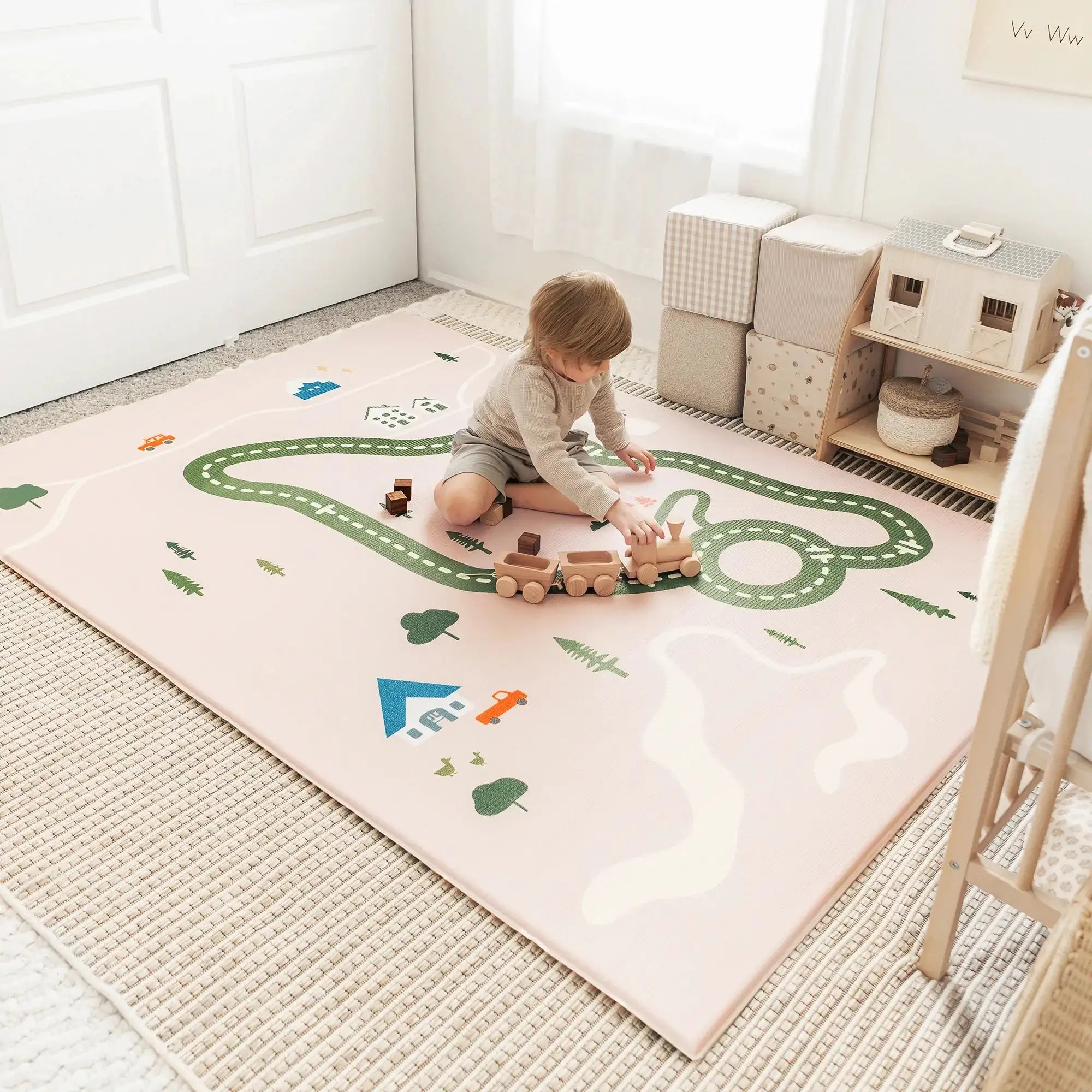 Tiny Land® Double-Sided Baby Playmat – Forest Track Wonder Tiny Land INC