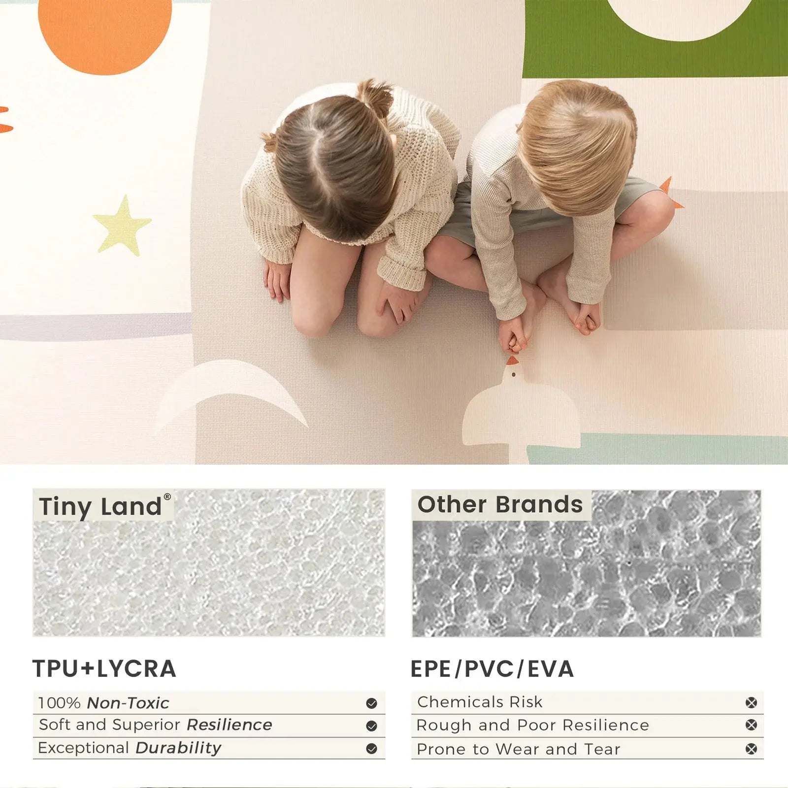 Tiny Land® Double-Sided Baby Playmat – Forest Track Wonder Tiny Land INC