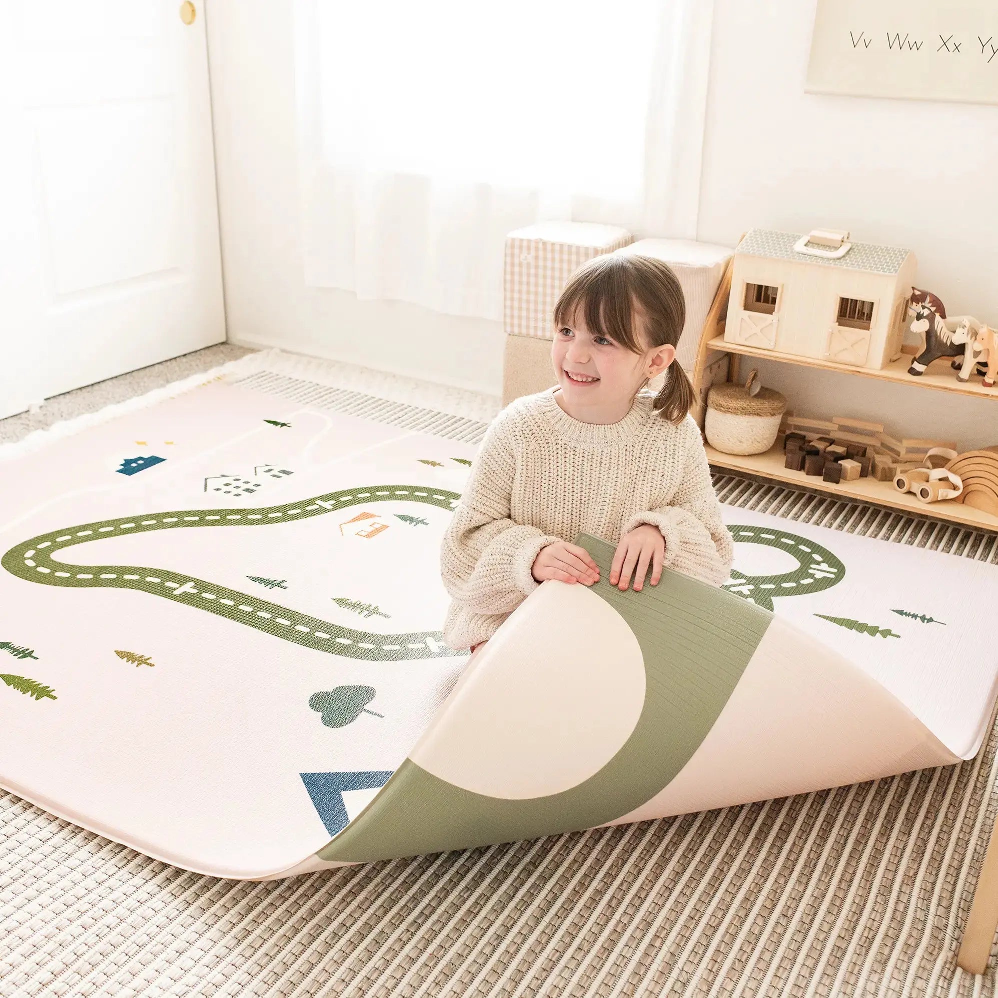 Tiny Land® Double-Sided Baby Playmat – Forest Track Wonder Tiny Land INC