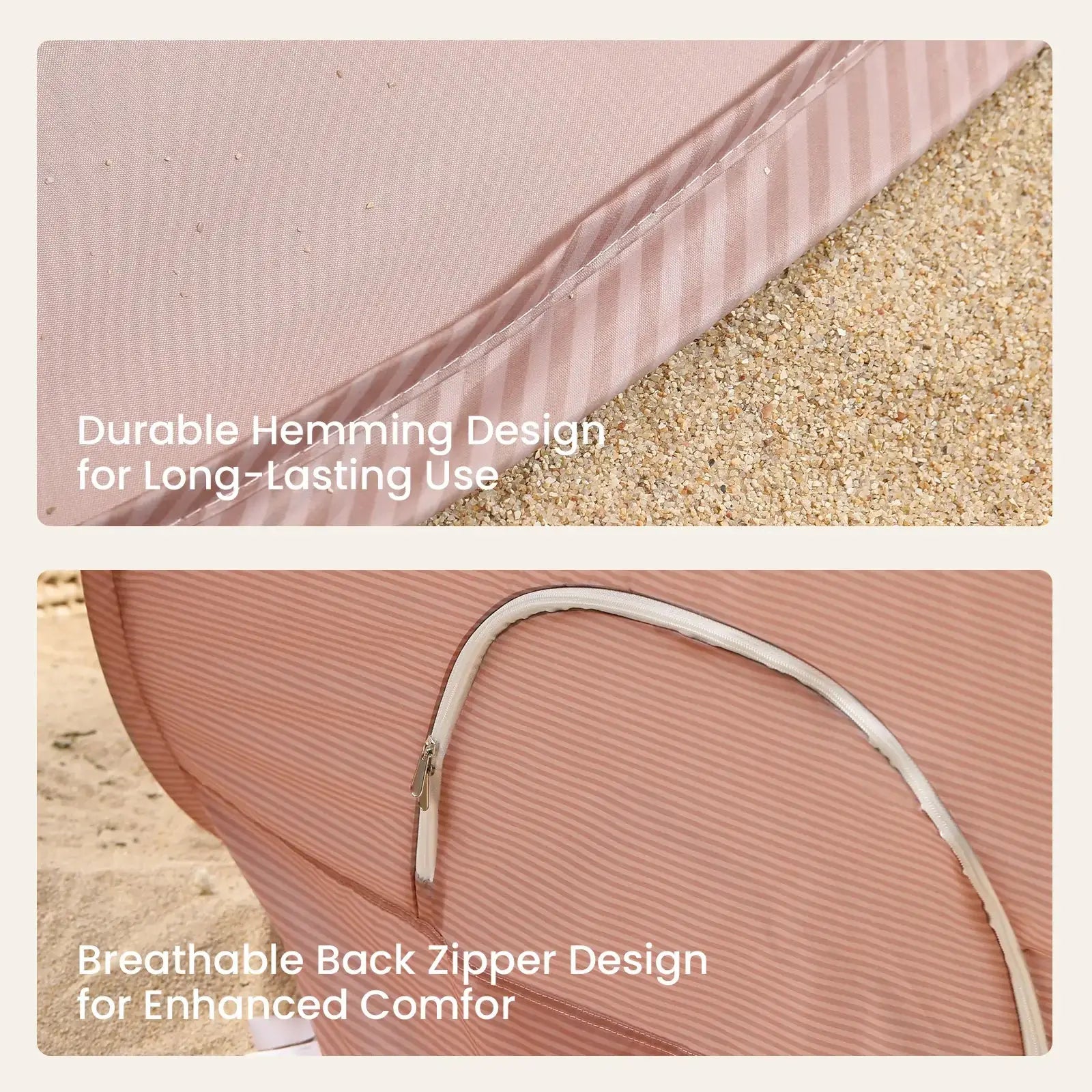 Beach Tent for Kids with Sand Toys – Blush Pink - Seaside-Montessori