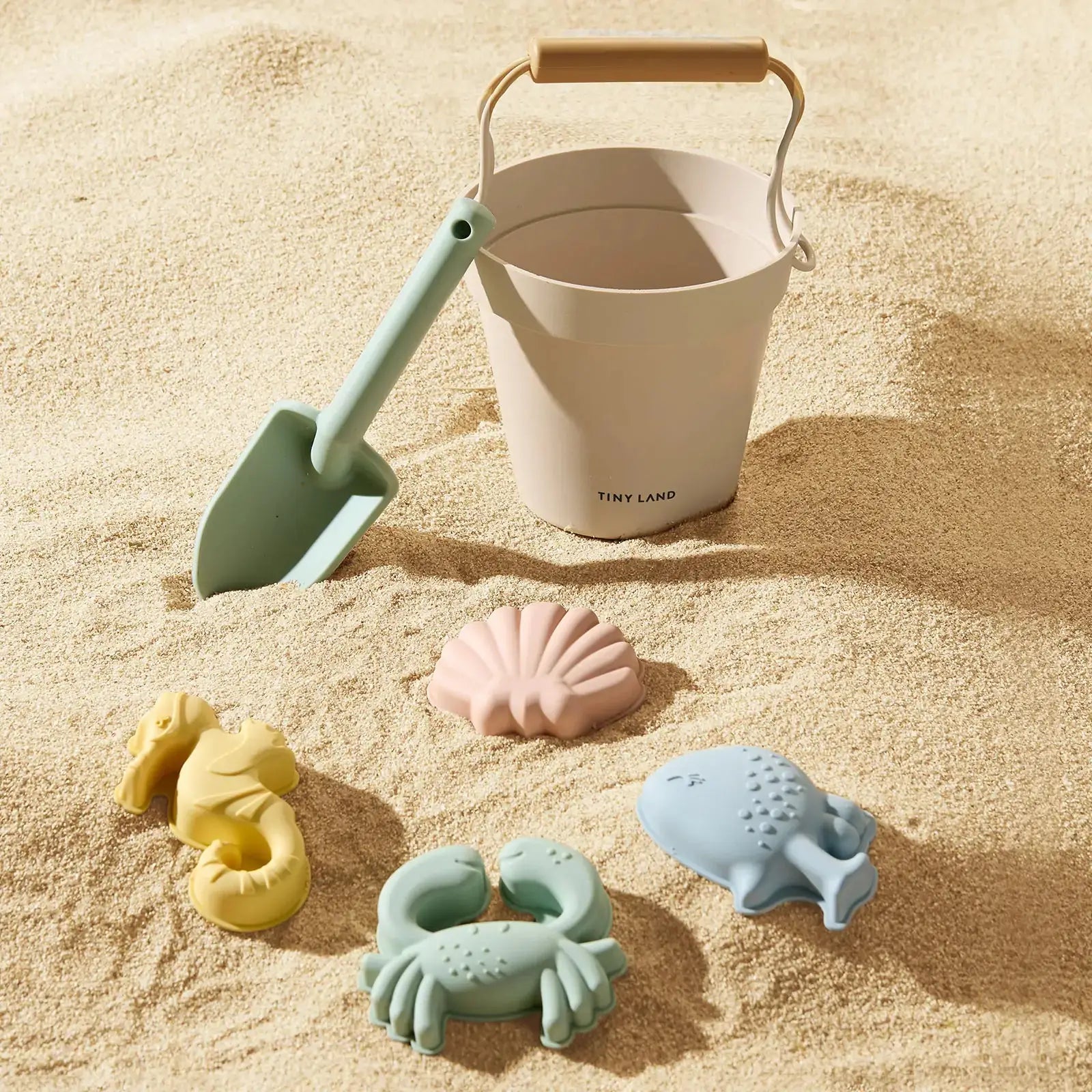 Beach Tent for Kids with Sand Toys – Blush Pink - Seaside-Montessori