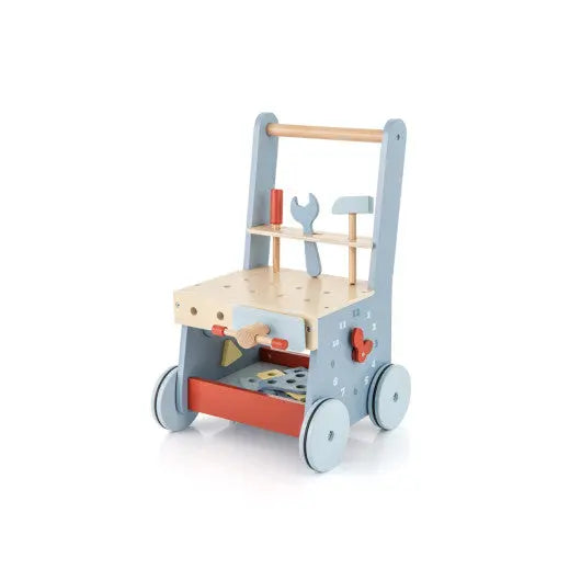 2-in-1 Montessori Wooden Baby Walker Seaside-Montessori