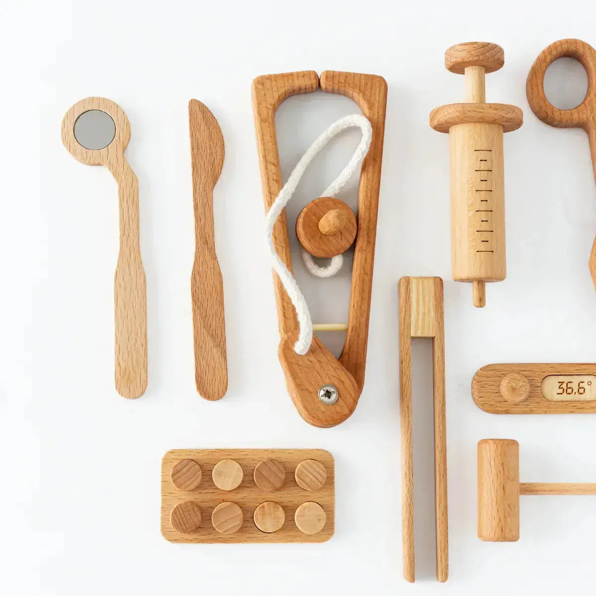 Wooden Doctor Pretend Play Set – Montessori Medical Tools for Kids Avenlur.com