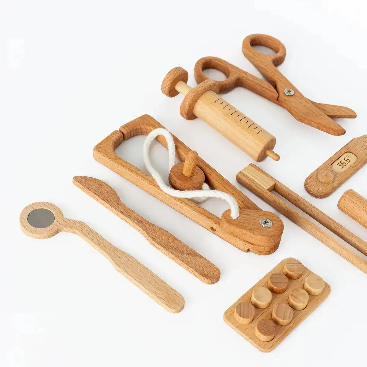 Wooden Doctor Pretend Play Set – Montessori Medical Tools for Kids Avenlur.com