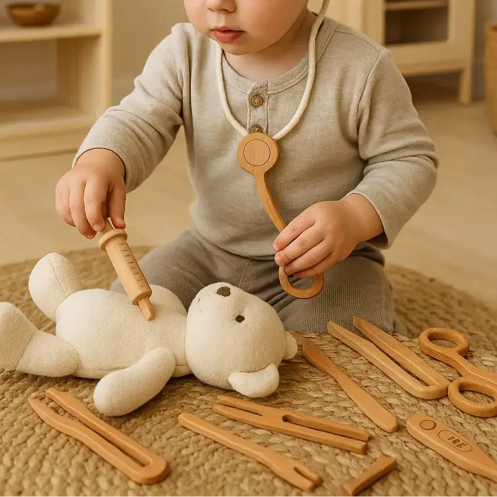 Wooden Doctor Pretend Play Set – Montessori Medical Tools for Kids Avenlur.com