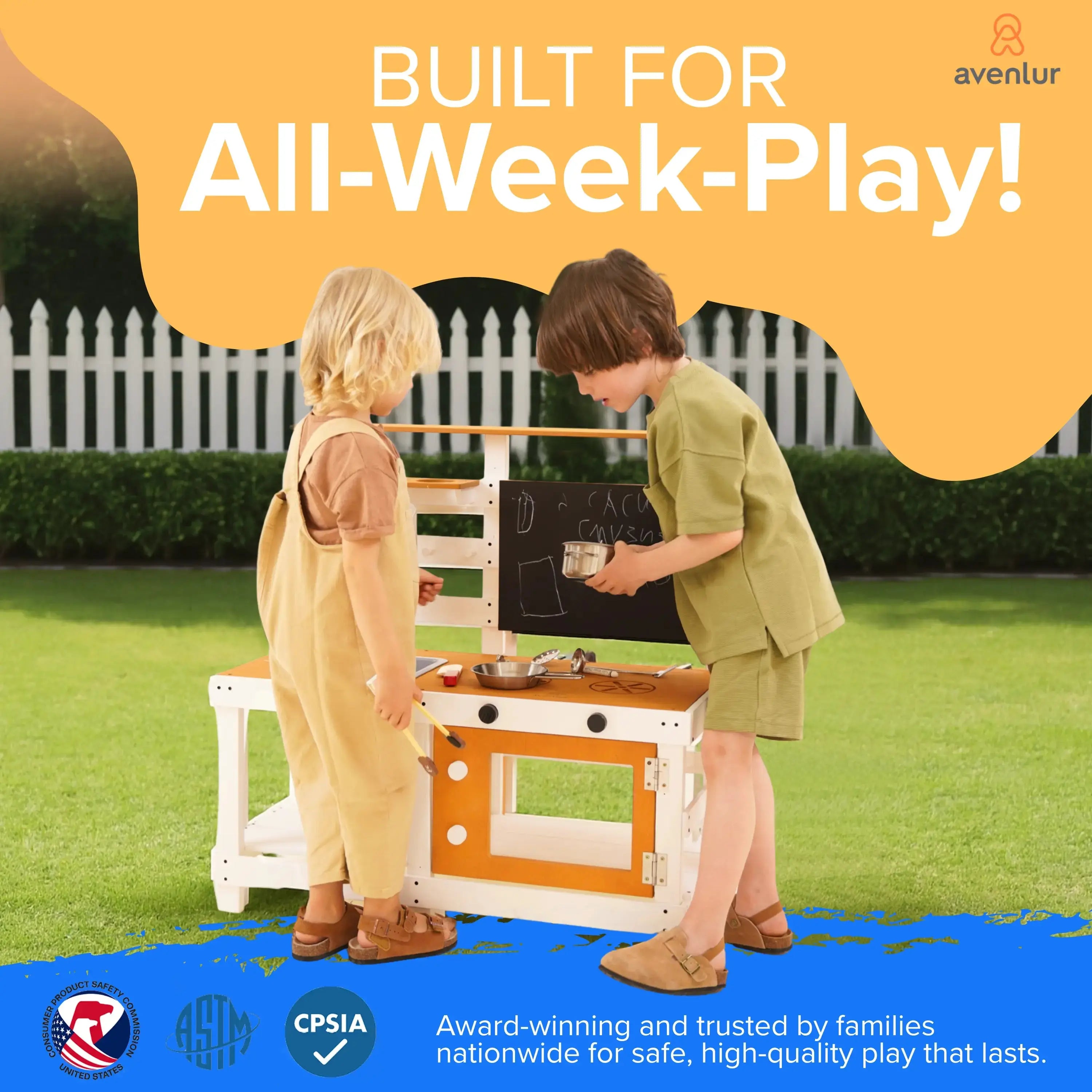 Avenlur Woodland Mud Kitchen – Montessori Outdoor Wooden Play Kitchen Avenlur.com