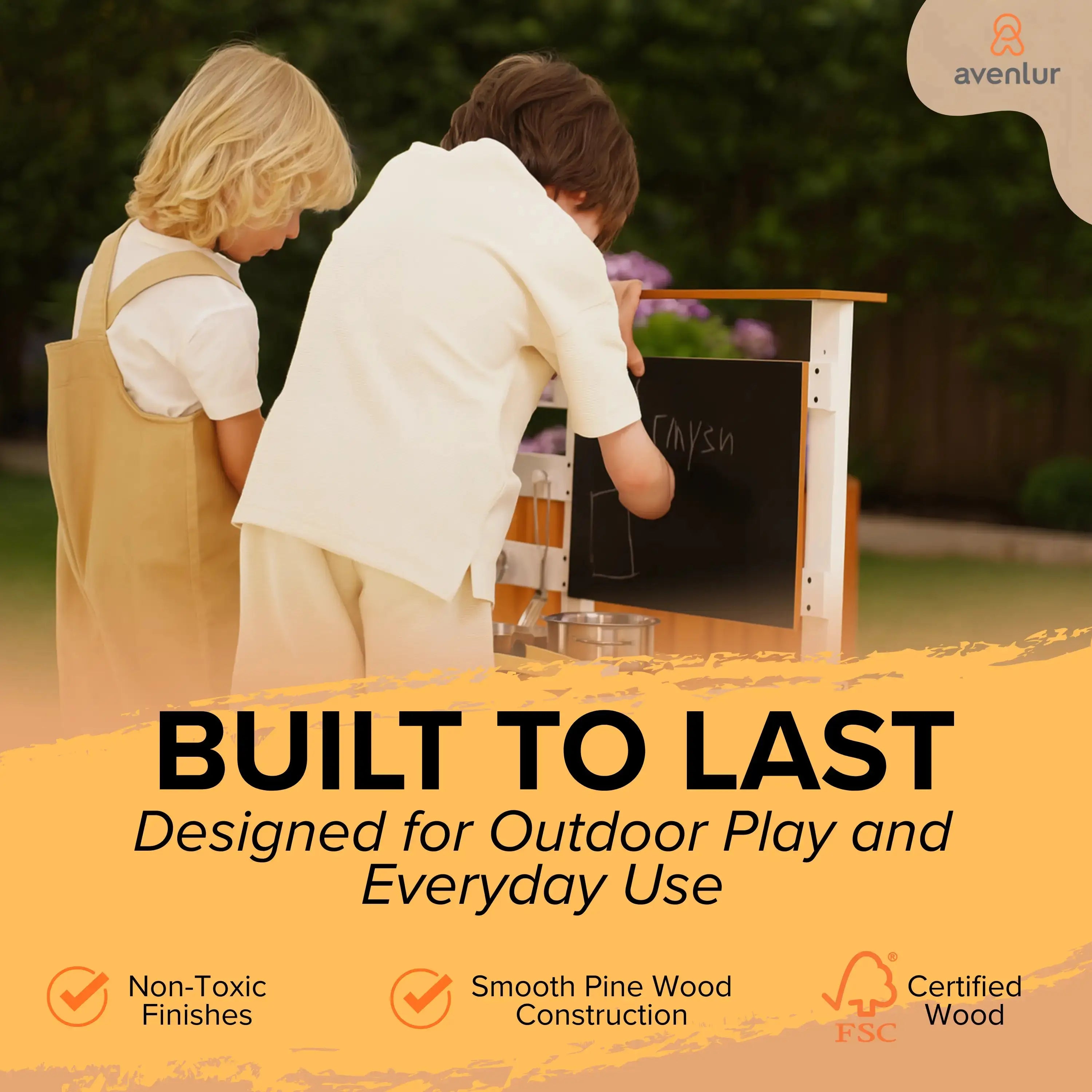 Avenlur Woodland Mud Kitchen – Montessori Outdoor Wooden Play Kitchen Avenlur.com