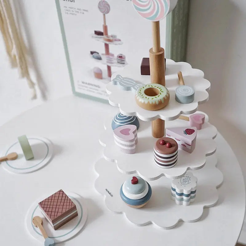 Wooden High Tea Cake Set Seaside-Montessori