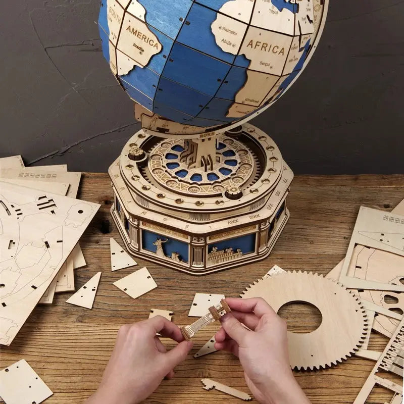 3D Globe Wooden Puzzle - Seaside-Montessori